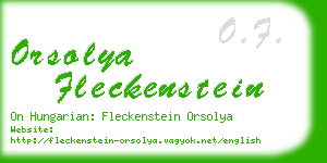 orsolya fleckenstein business card